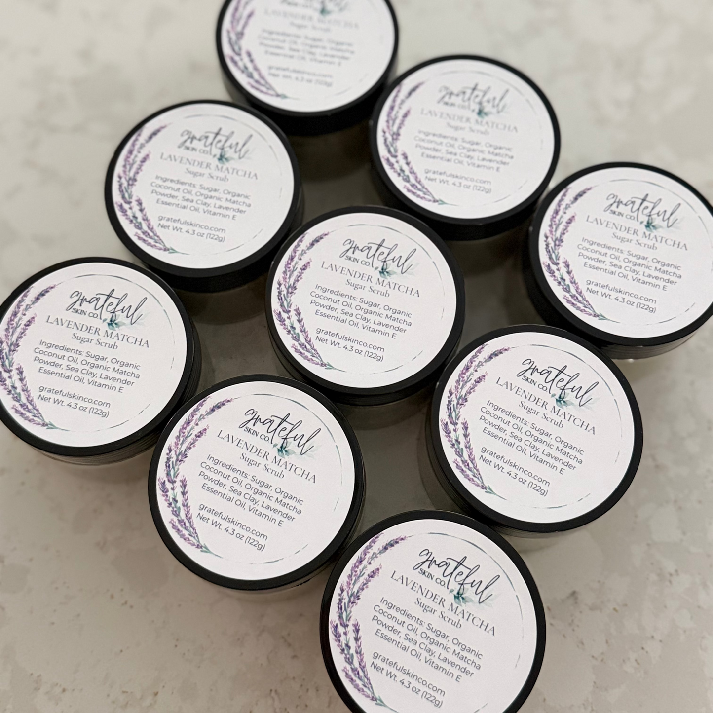 Lavender Matcha Sugar Scrub